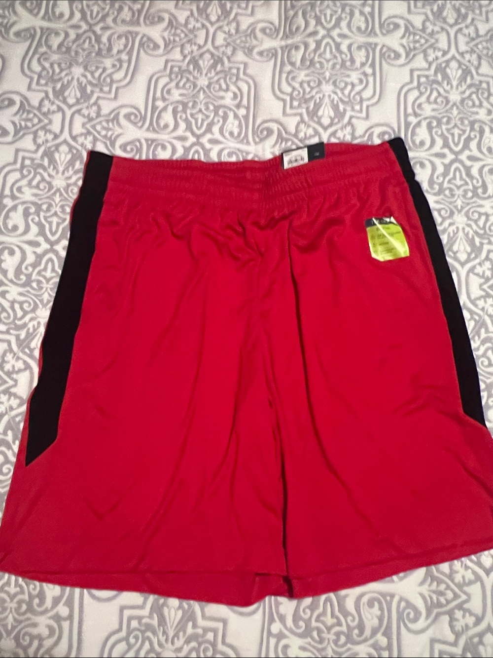 tek gear Red Athletic Shorts with Black Side Panels
